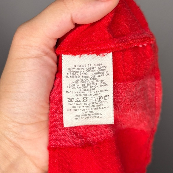 Maeve Anthropologie Tonal Stripe Midi Dress Red Cotton Blend Size S - Picture 7 of 7